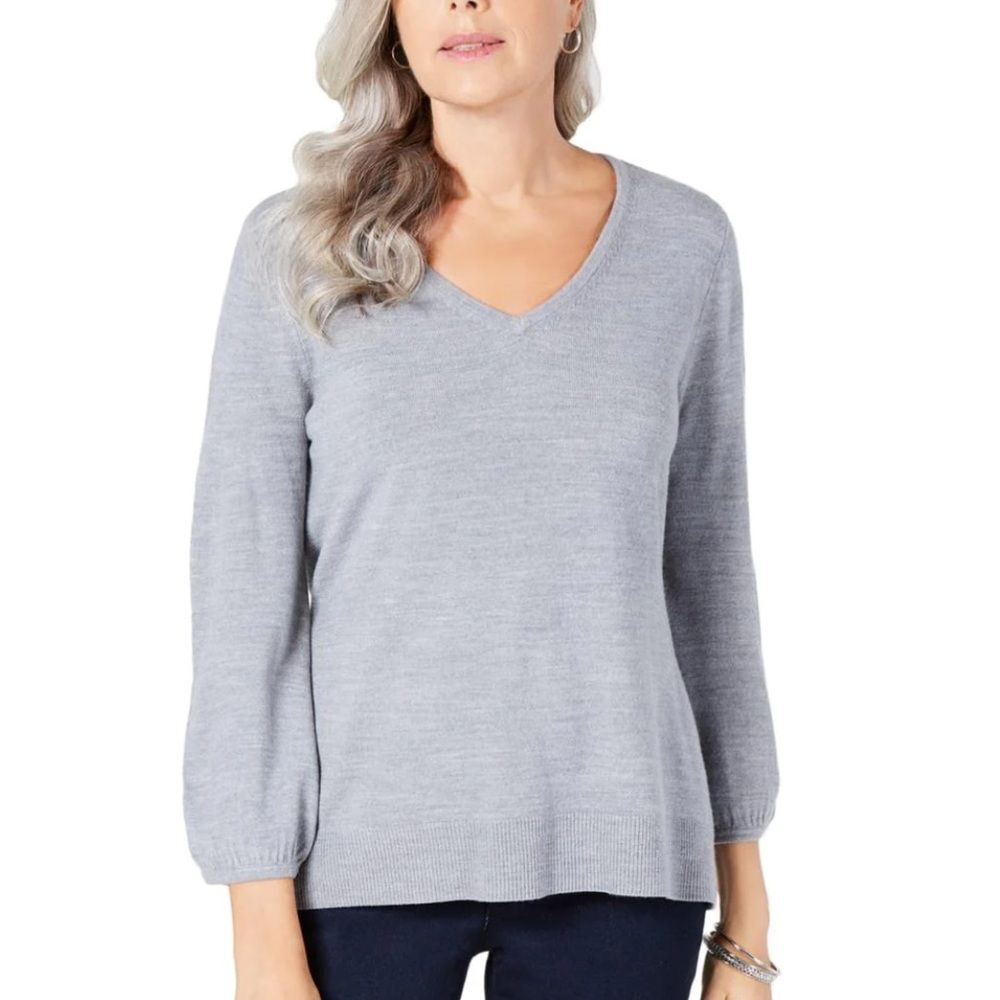 Karen Scott V-Neck Sweater